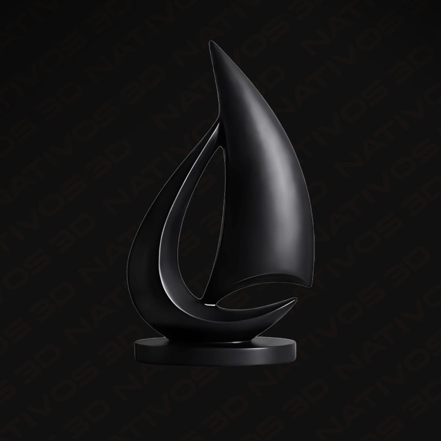 Escultura Chama Abstrata